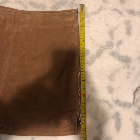 BLANK NYC SUEDE CAMEL SIDE ZIPPER MINI SKIRT SIZE (29) - Picture 12 of 13